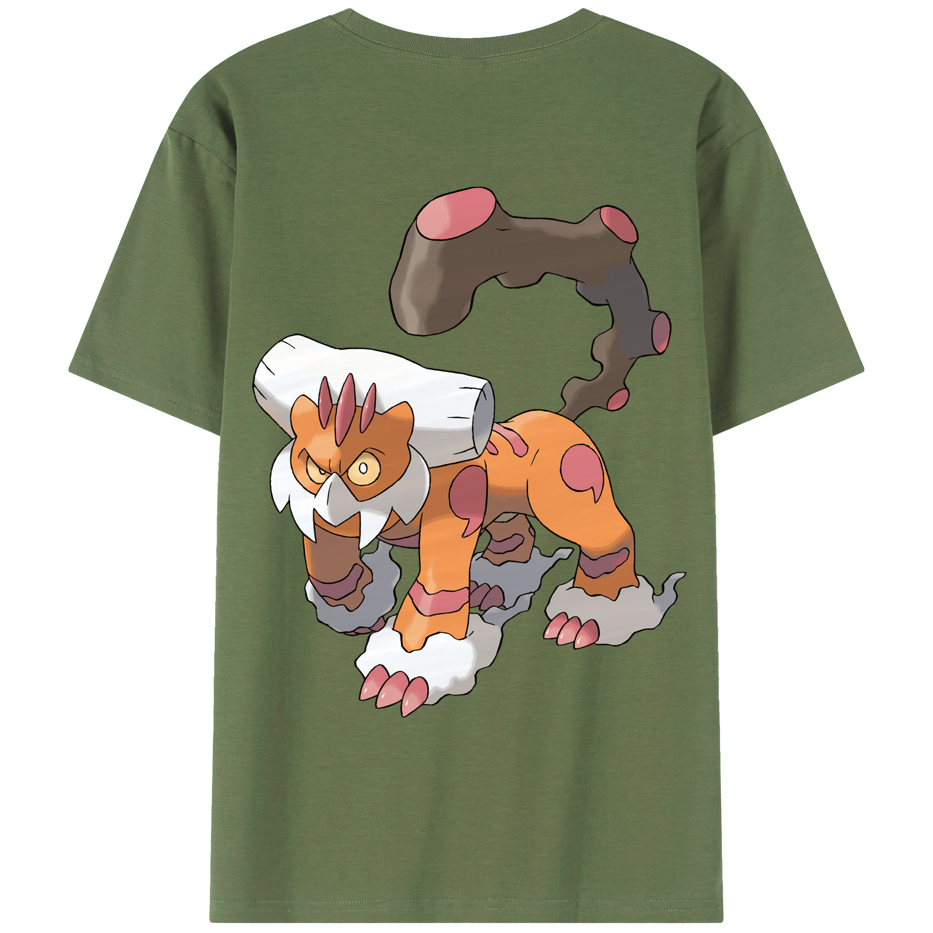 （画像用） ポケットモンスター Pokémon 綿100％ メンズ半袖Tシャツ（バックプリント） 通気性